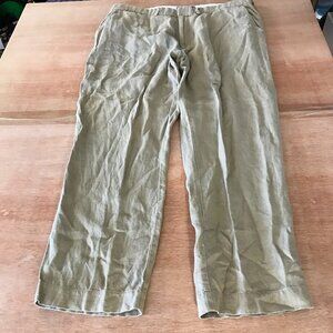 Vintage Polo Ralph Lauren 100% Linen Chino Pants Men 40x30 Beige High Rise 17414